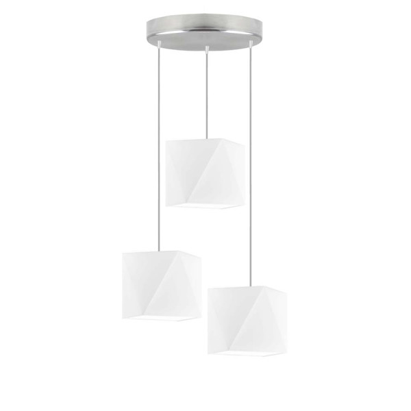 Lampa wisząca MAJORKA z regulacją nowoczesna Srebrny/ Biały 1017226