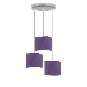Lampa wisząca MAJORKA z regulacją wysokości Srebrny/ Fioletowy 905158 Lampa wisząca MAJORKA z regulacją wysokości Srebrny/ Fioletowy 905158