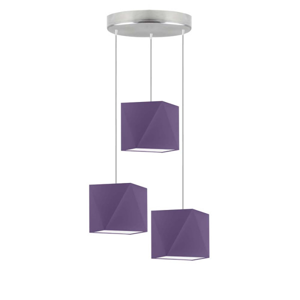 Lampa wisząca MAJORKA z regulacją wysokości Srebrny/ Fioletowy 1017210