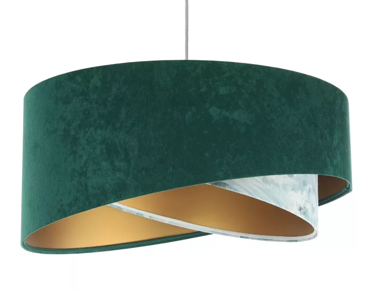 Lampa wisząca MALACHITE zielona/złota 432639