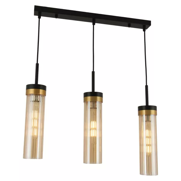 Lampa Wisząca Malika 3xE27 czarny PL0140-3 542716