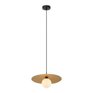 Lampa wisząca Malor biała kula czarna 1xG9x25W wym:90x38x38cm IP20 Italux 1026807