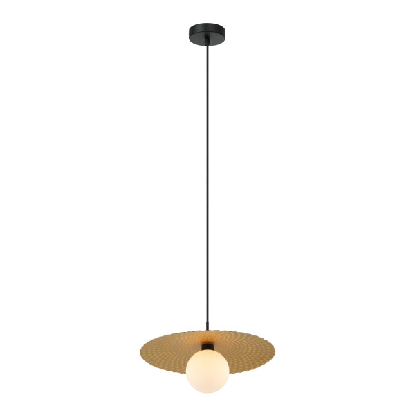 Lampa wisząca Malor biała kula czarna 1xG9x25W wym:90x38x38cm IP20 Italux 1026807