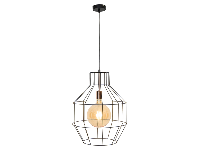 Lampa wisząca Manam metalowa czarna 26502