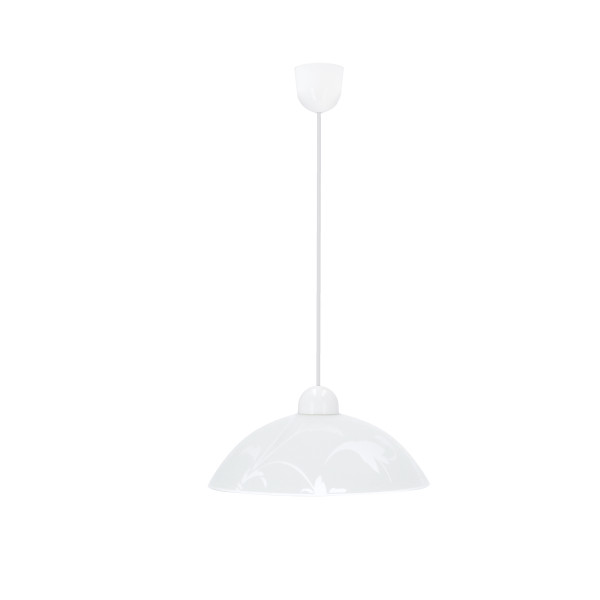Lampa wisząca Mangano klosz ze wzorem biała 1xE27x60W IP20 Candellux 988655