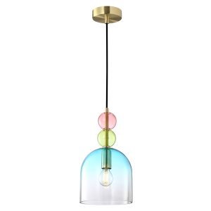 Lampa wisząca Manso 144 cm szklana wielokolorowa 209819