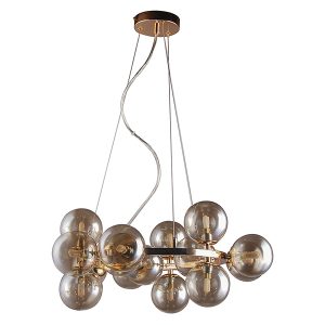 Lampa wisząca Marbelio 15-punktowa szklana złota 45611 Lampa wisząca Marbelio 15-punktowa szklana złota 45611