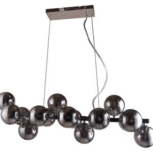 Lampa wisząca Marbelio 16-punktowa szklana srebrna 45612 Lampa wisząca Marbelio 16-punktowa szklana srebrna 45612