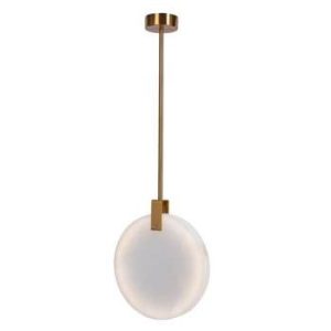LAMPA WISZĄCA MARBLE LED 24cm marmurowa mosiądz 192655 LAMPA WISZĄCA MARBLE LED 24cm marmurowa mosiądz 192655