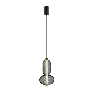 Lampa wisząca MARCO czarno-stalowy LED 1x10W Ciepła biel 590lm Italux 846449 Lampa wisząca MARCO czarno-stalowy LED 1x10W Ciepła biel 590lm Italux 846449