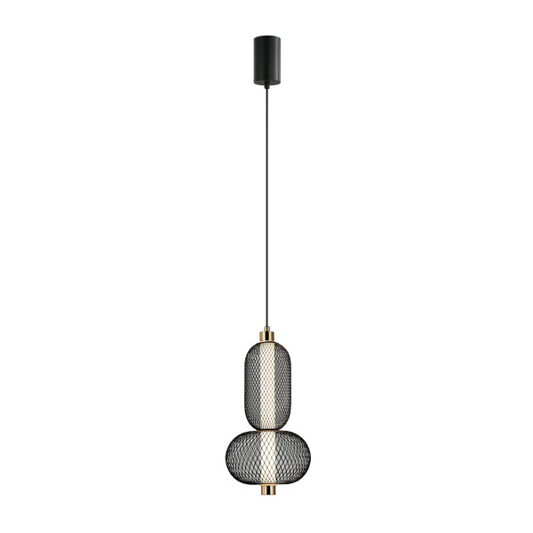 Lampa wisząca MARCO czarno-stalowy LED 1x10W Ciepła biel 590lm Italux 846449