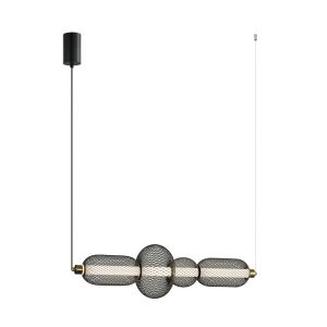 Lampa wisząca MARCO czarno-stalowy LED 1x16W Ciepła biel 900lm Italux 846455