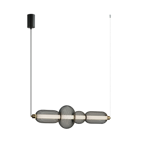 Lampa wisząca MARCO czarno-stalowy LED 1x16W Ciepła biel 900lm Italux 846455