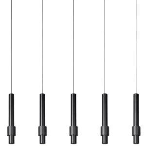 Lampa wisząca MARGARY czarna LED 5x22W Ciepła biel 460lm Lucide 850386