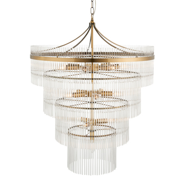 Lampa wisząca MARIETTA antyczna mosiężna 16xE14x15W IP20 Endon 1025524