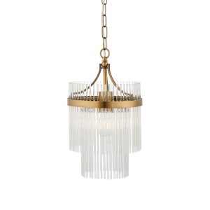 Lampa wisząca MARIETTA antyczna mosiężna 1xE27x20W IP20 Endon 1025532