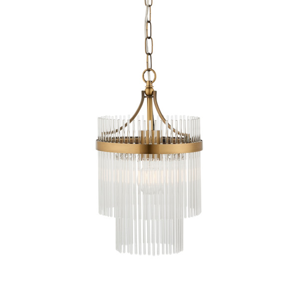 Lampa wisząca MARIETTA antyczna mosiężna 1xE27x20W IP20 Endon 1025532