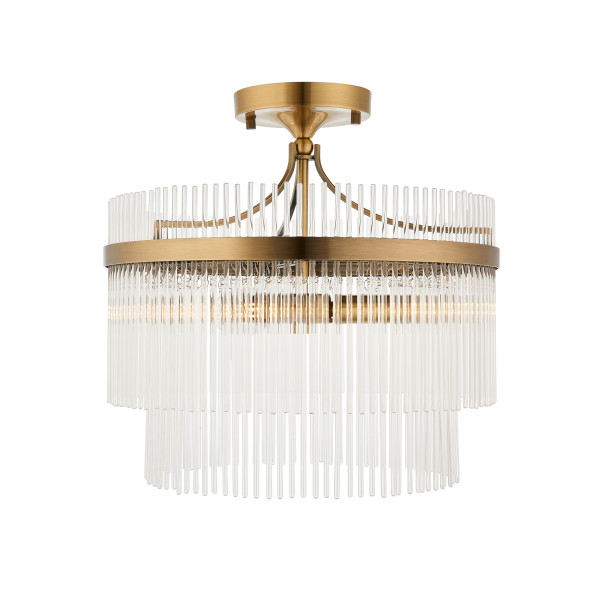 Lampa wisząca MARIETTA antyczna mosiężna 3xE14x15W IP20 Endon 1025564