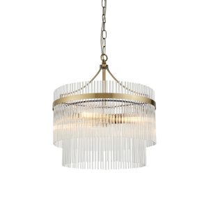 Lampa wisząca MARIETTA antyczna mosiężna 3xE14x15W IP20 Endon 1025501