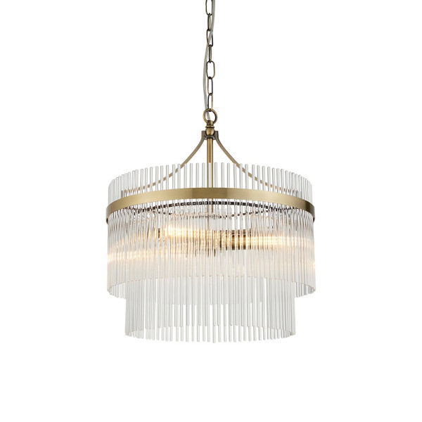 Lampa wisząca MARIETTA antyczna mosiężna 3xE14x15W IP20 Endon 1025501