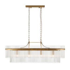 Lampa wisząca MARIETTA antyczna mosiężna 4xE14x15W IP20 Endon 1025595