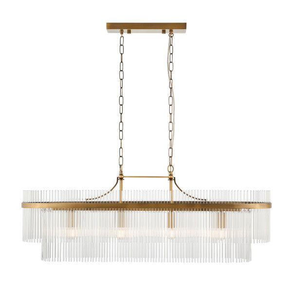 Lampa wisząca MARIETTA antyczna mosiężna 4xE14x15W IP20 Endon 1025595
