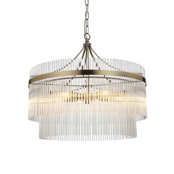 Lampa wisząca MARIETTA antyczna mosiężna 5xE14x15W IP20 Endon 1025537
