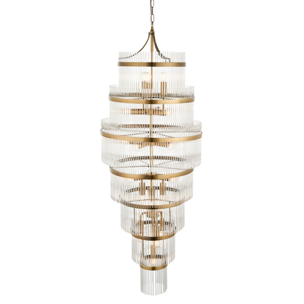Lampa wisząca MARIETTA GRAND antyczna mosiężna 21xE14x15W IP20 Endon 1025577