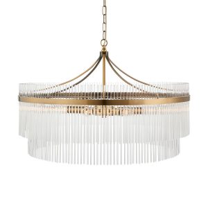 Lampa wisząca MARIETTA GRAND antyczna mosiężna 7xE14x15W IP20 Endon 1025593