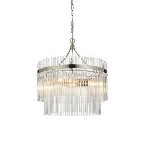 Lampa wisząca MARIETTA niklowa 3xE14x15W wym:168x40x40cm IP20 Endon 1025504
