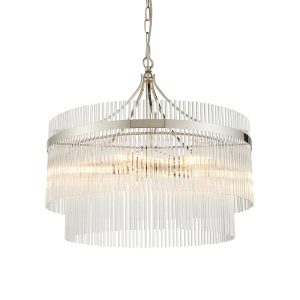Lampa wisząca MARIETTA niklowa 5xE14x15W wym:200x50x50cm IP20 Endon 1025512