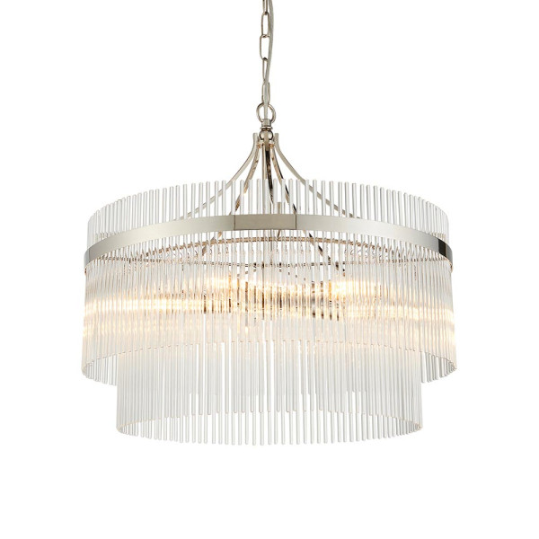 Lampa wisząca MARIETTA niklowa 5xE14x15W wym:200x50x50cm IP20 Endon 1025512