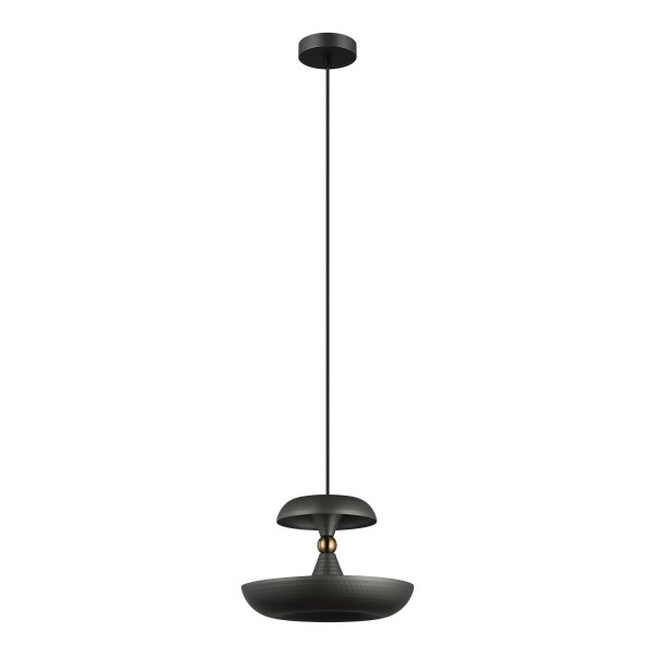 Lampa wisząca Marina mały złoty detal szara 1xE27x40W IP20 Italux 1026880