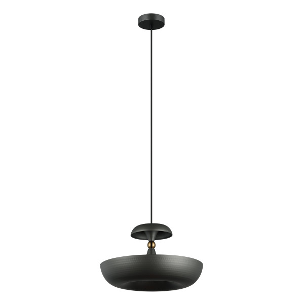 Lampa wisząca Marina mały złoty detal szara 1xE27x40W IP20 Italux 1026816