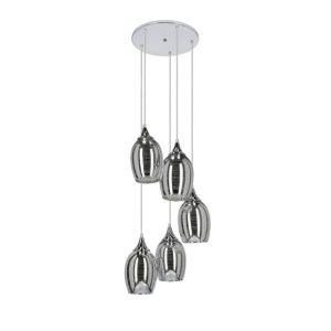 Lampa wisząca MARINA talerz 5x60w e27 chrom 796818 Lampa wisząca MARINA talerz 5x60w e27 chrom 796818