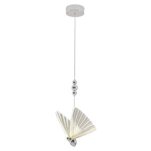 Lampa wisząca Mariposa motyl LED szklana srebrna 713277 Lampa wisząca Mariposa motyl LED szklana srebrna 713277