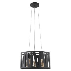 Lampa wisząca Marisa 3-punktowa metalowa czarna 43833 Lampa wisząca Marisa 3-punktowa metalowa czarna 43833
