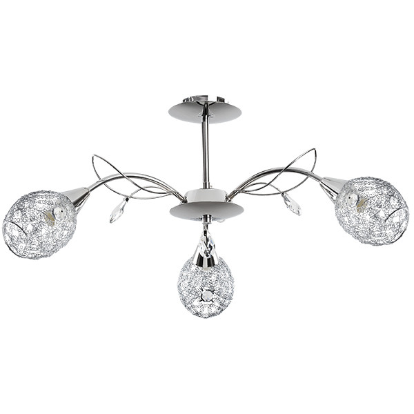 Lampa wisząca MARLENA kryształki chromowana-srebrna 3xE14x10W IP20 Alfa 1019623