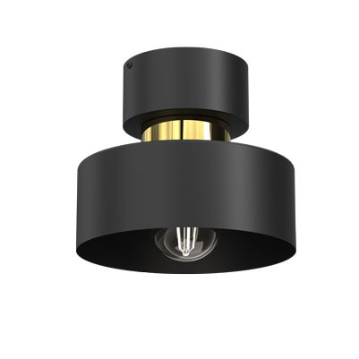 Lampa wisząca Marti czarny mat-złoty połysk 1xE27x15W IP20 Luminex 1030212
