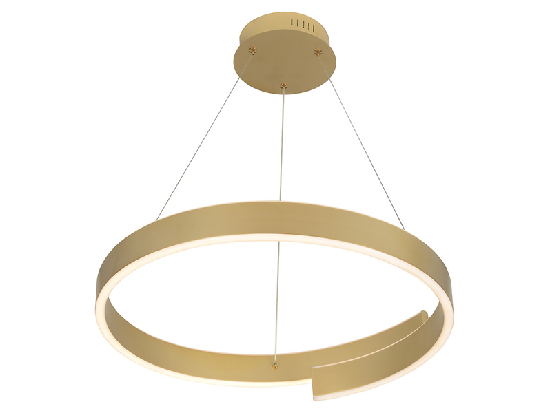 Lampa wisząca Martialo LED ze ściemniaczem złota 594814