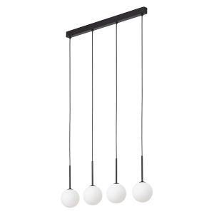 Lampa wisząca Martin 4-punktowa szklana biało-czarna 296344 Lampa wisząca Martin 4-punktowa szklana biało-czarna 296344