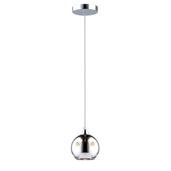 Lampa wisząca Martin szklany klosz chromowana 1xE14x40W IP20 Italux 1018901