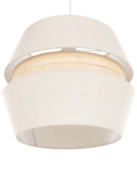 Lampa wisząca materiałowa lniana beżowa 305795