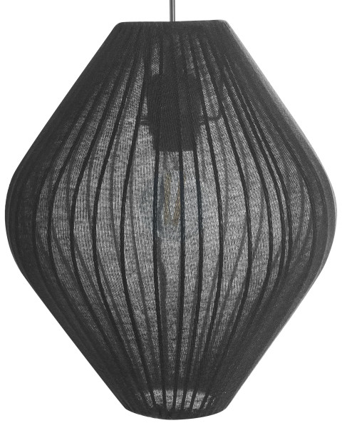 Lampa wisząca materiałowy klosz czarna 893226