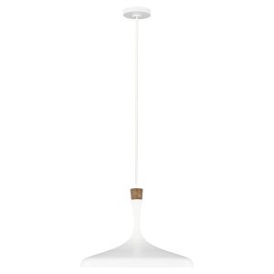 Lampa wisząca matowa biel-drewno Darwin 1xE27x60W Feiss 852664 Lampa wisząca matowa biel-drewno Darwin 1xE27x60W Feiss 852664