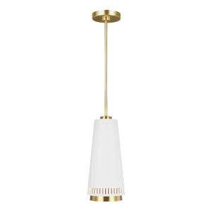 Lampa wisząca matowa biel-mosiądz Carter 1xE27x60W Feiss 856527 Lampa wisząca matowa biel-mosiądz Carter 1xE27x60W Feiss 856527