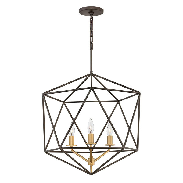 Lampa wisząca matowy brązowo-złota Astrid 3xE14x60W Hinkley 849435