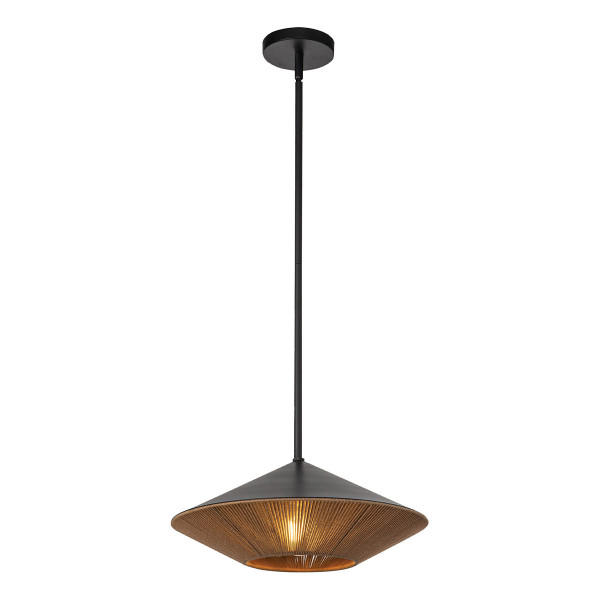 Lampa wisząca matowy czarno-beżowa DAPHNE 1xE27x60W Alora Mood 836944