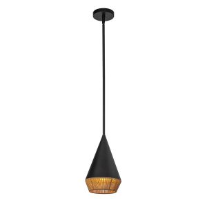 Lampa wisząca matowy czarno-beżowa DAPHNE 1xE27x60W Alora Mood 836259 Lampa wisząca matowy czarno-beżowa DAPHNE 1xE27x60W Alora Mood 836259