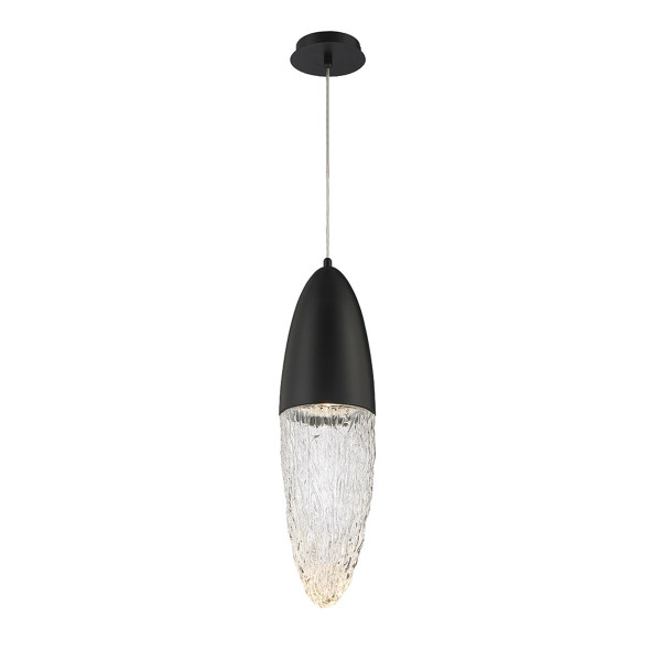 Lampa wisząca matowy czarno-przezroczysty ECROU 1xGU10x8W Quintiesse 836441